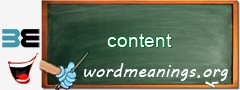 WordMeaning blackboard for content